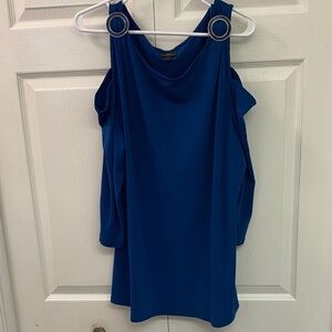 Women's Royal Blue Cold-Shoulder Camisole with Ring Detail